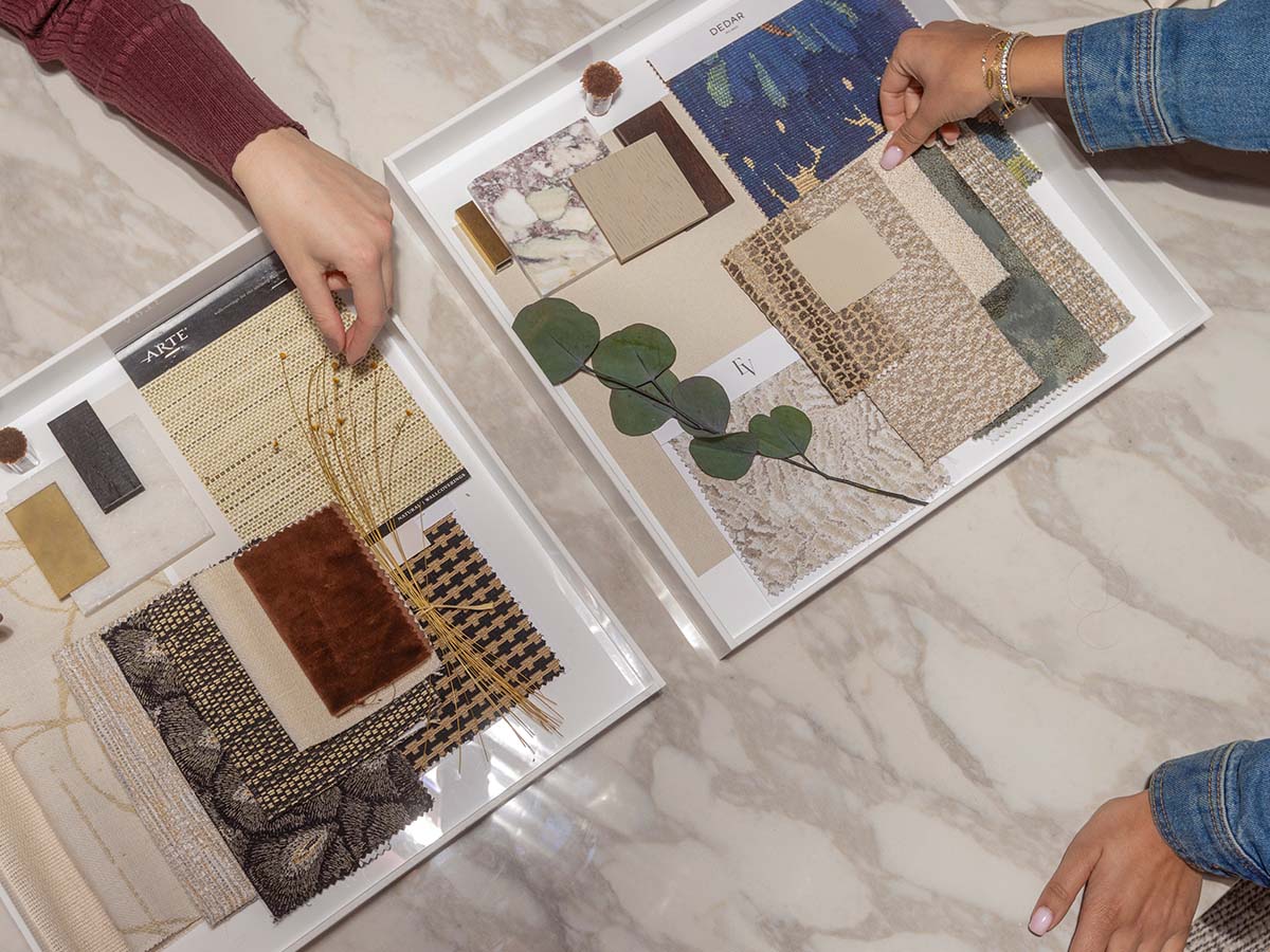 Interior Design Material Booklet with Fabric Sample