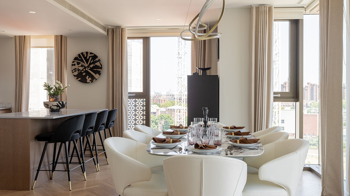 Elegant master bedroom furnishing at Vida Residences Dubai Marina apartment